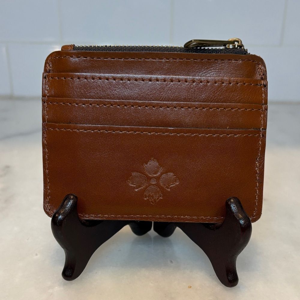 Patricia Nash Cassis ID Wallet Heritage Tan Leather Card Case Wallet